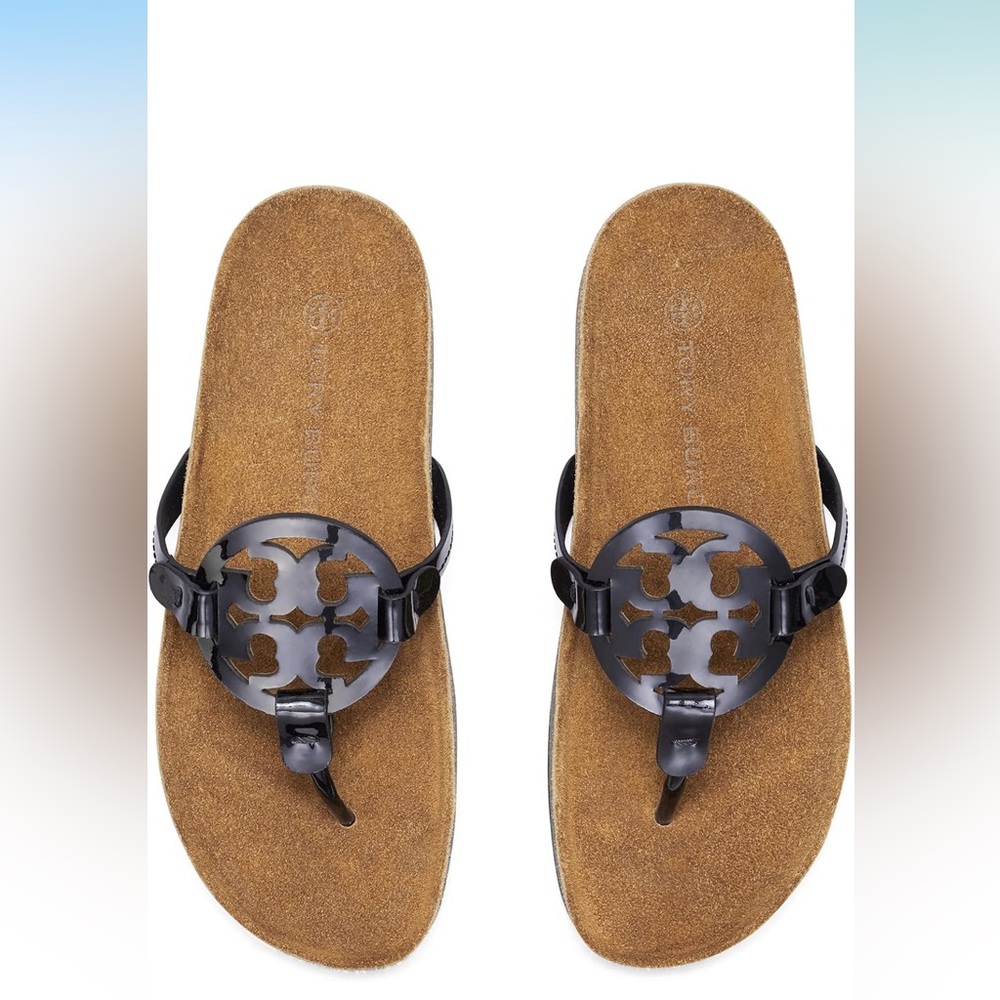 Tory Burch Women's Miller Cloud Sandals, Perfect Black/Natural